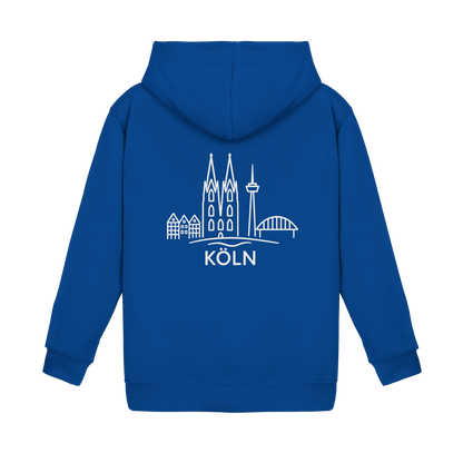 Köln Skyline (großer Druck auf dem Rücken) - Kids Basic Hoodie