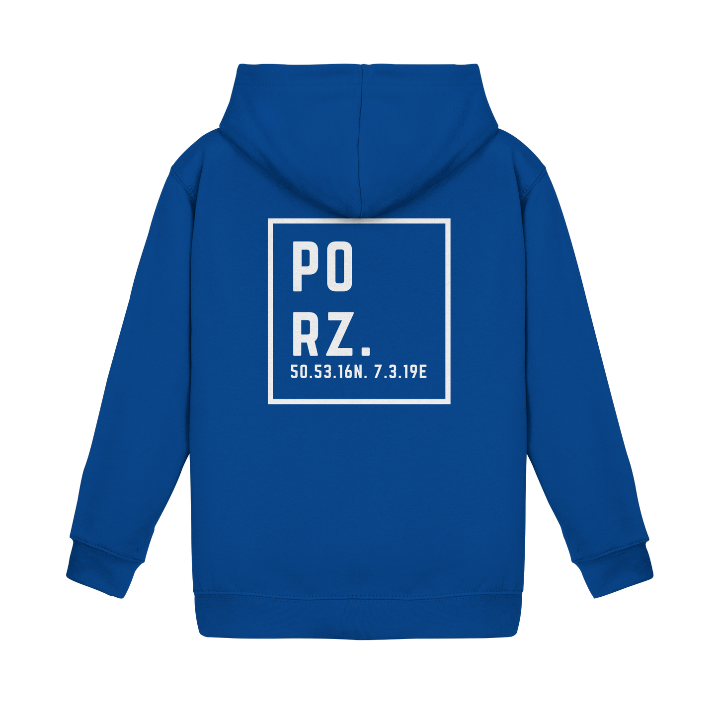 Porz Koordinaten (großer Druck Rücken) - Kids Basic Hoodie