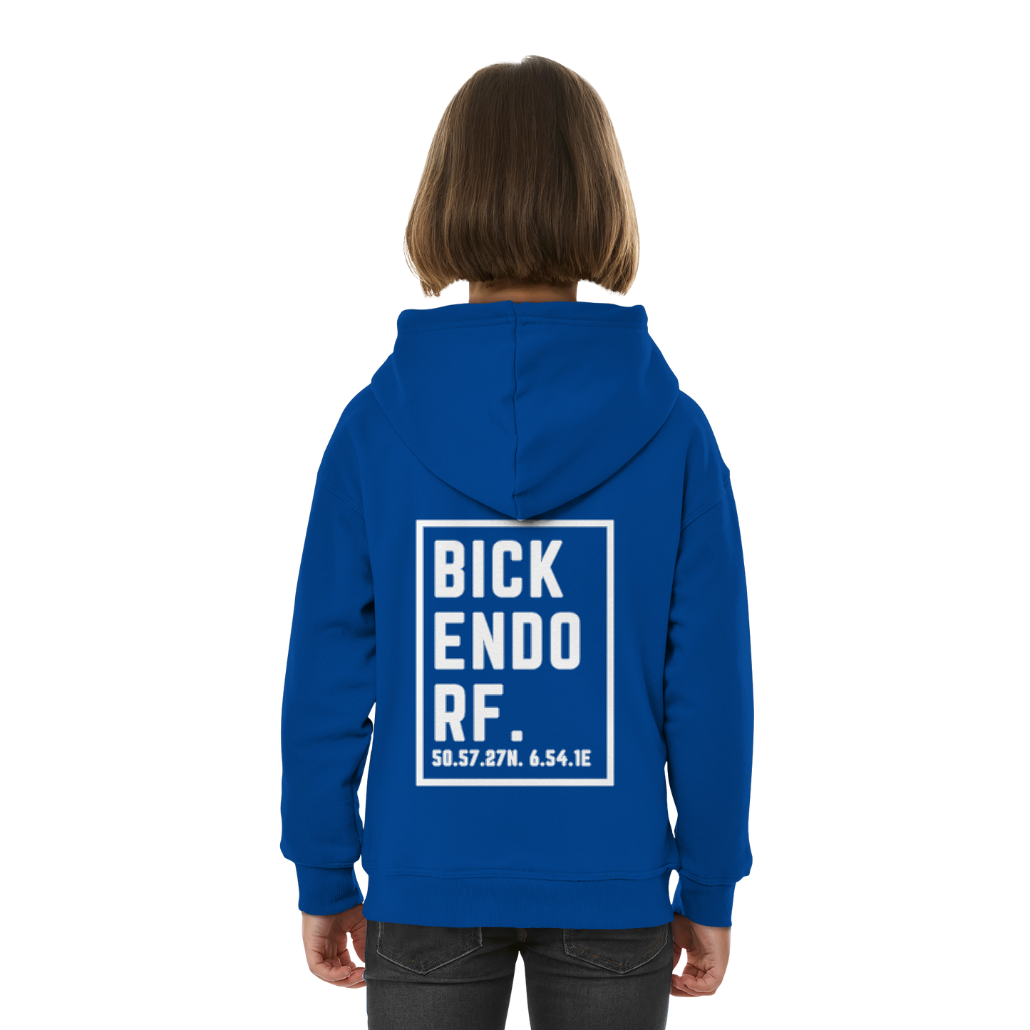 Bickendorf Koordinaten (großer Druck auf dem Rücken) - Kids Basic Hoodie