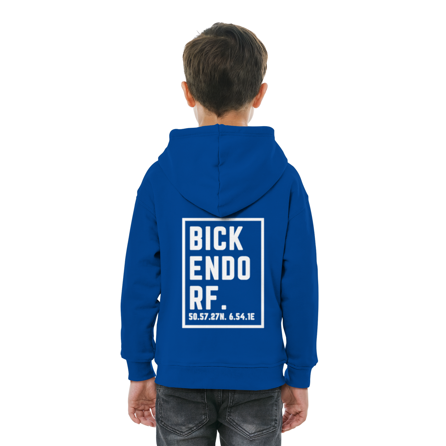 Bickendorf Koordinaten (großer Druck auf dem Rücken) - Kids Basic Hoodie