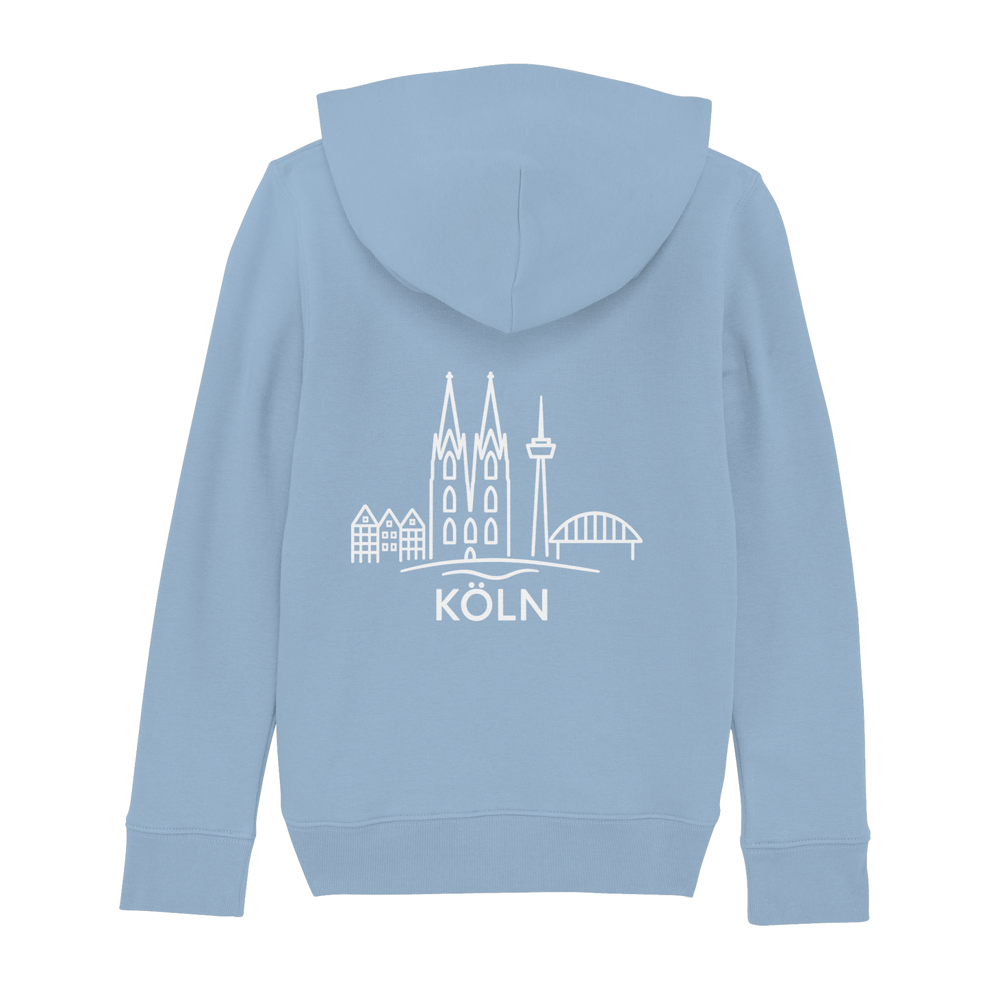 Köln Skyline (großer Druck auf dem Rücken) - Kids Basic Hoodie