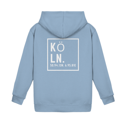 Köln Koordinaten (großer Druck auf dem Rücken) - Kids Basic Hoodie