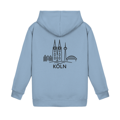 Köln Skyline (großer Druck auf dem Rücken) - Kids Basic Hoodie