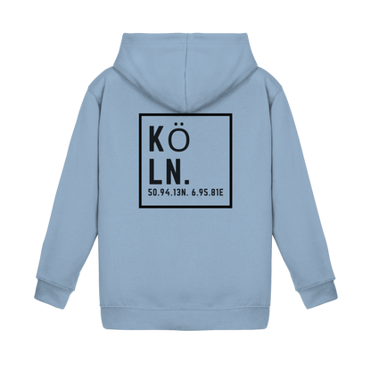 Köln Koordinaten (großer Druck auf dem Rücken) - Kids Basic Hoodie