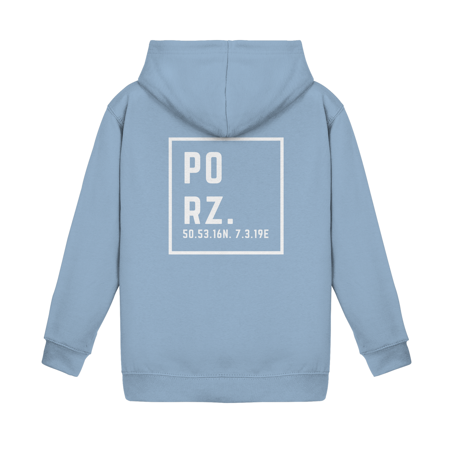Porz Koordinaten (großer Druck Rücken) - Kids Basic Hoodie