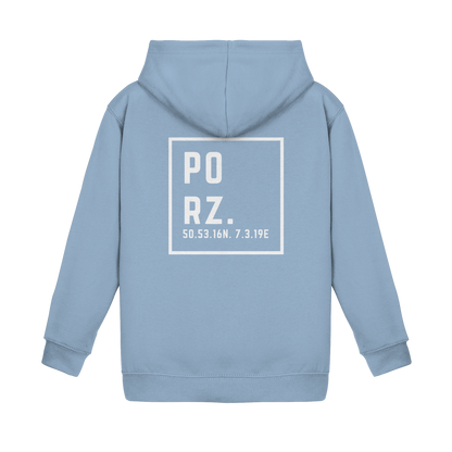 Porz Koordinaten (großer Druck Rücken) - Kids Basic Hoodie