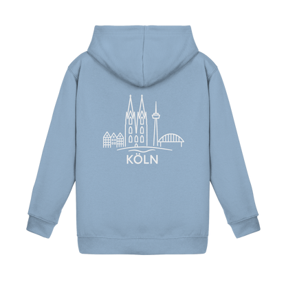 Köln Skyline (großer Druck auf dem Rücken) - Kids Basic Hoodie