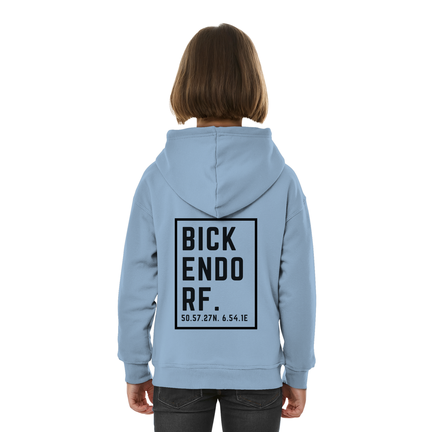 Bickendorf Koordinaten (großer Druck auf dem Rücken) - Kids Basic Hoodie