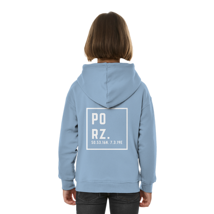Porz Koordinaten (großer Druck Rücken) - Kids Basic Hoodie
