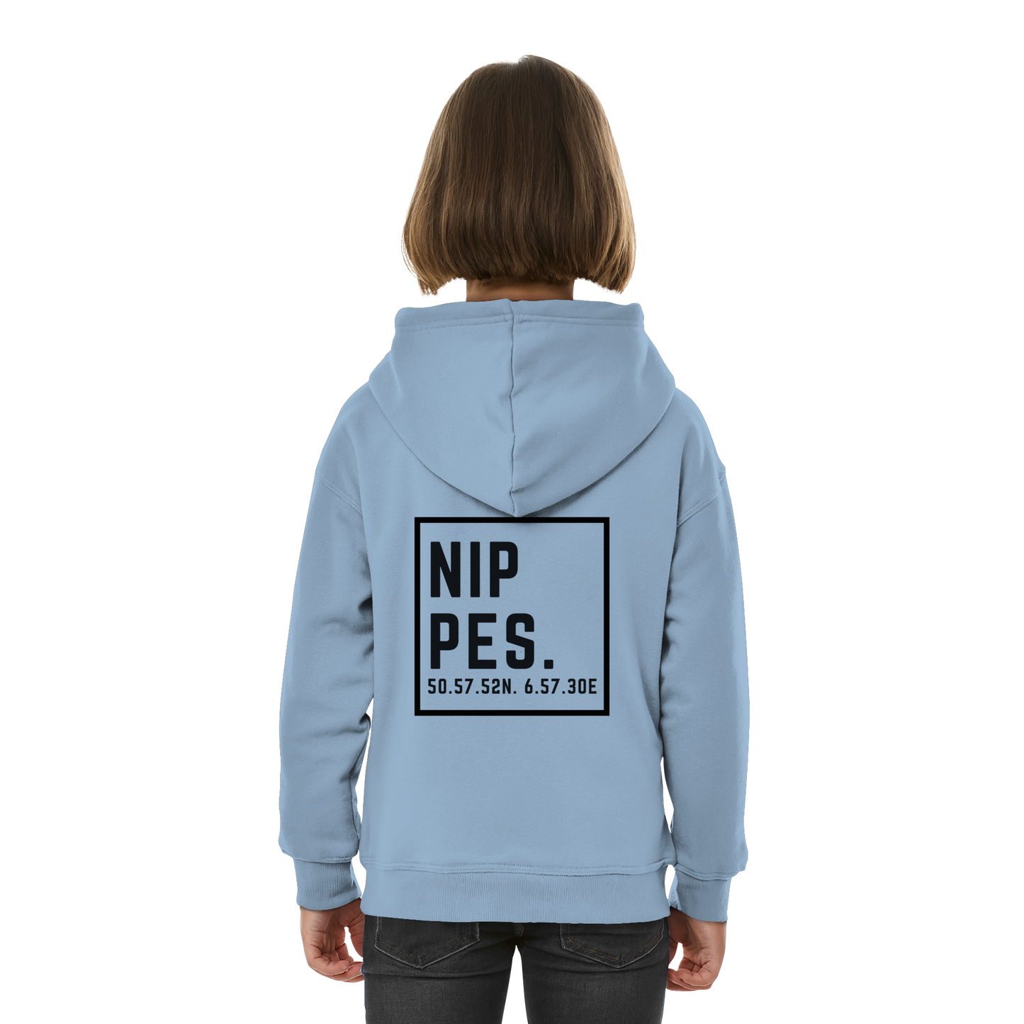 Nippes Koordinaten (großer Druck auf dem Rücken) - Kids Basic Hoodie