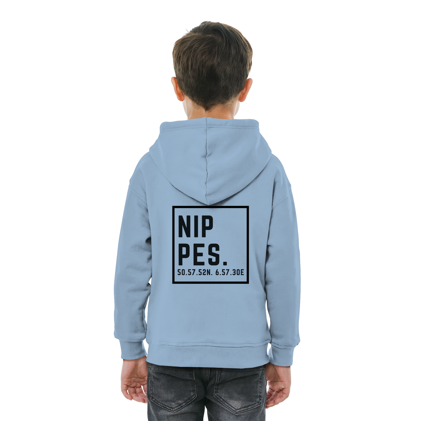 Nippes Koordinaten (großer Druck auf dem Rücken) - Kids Basic Hoodie