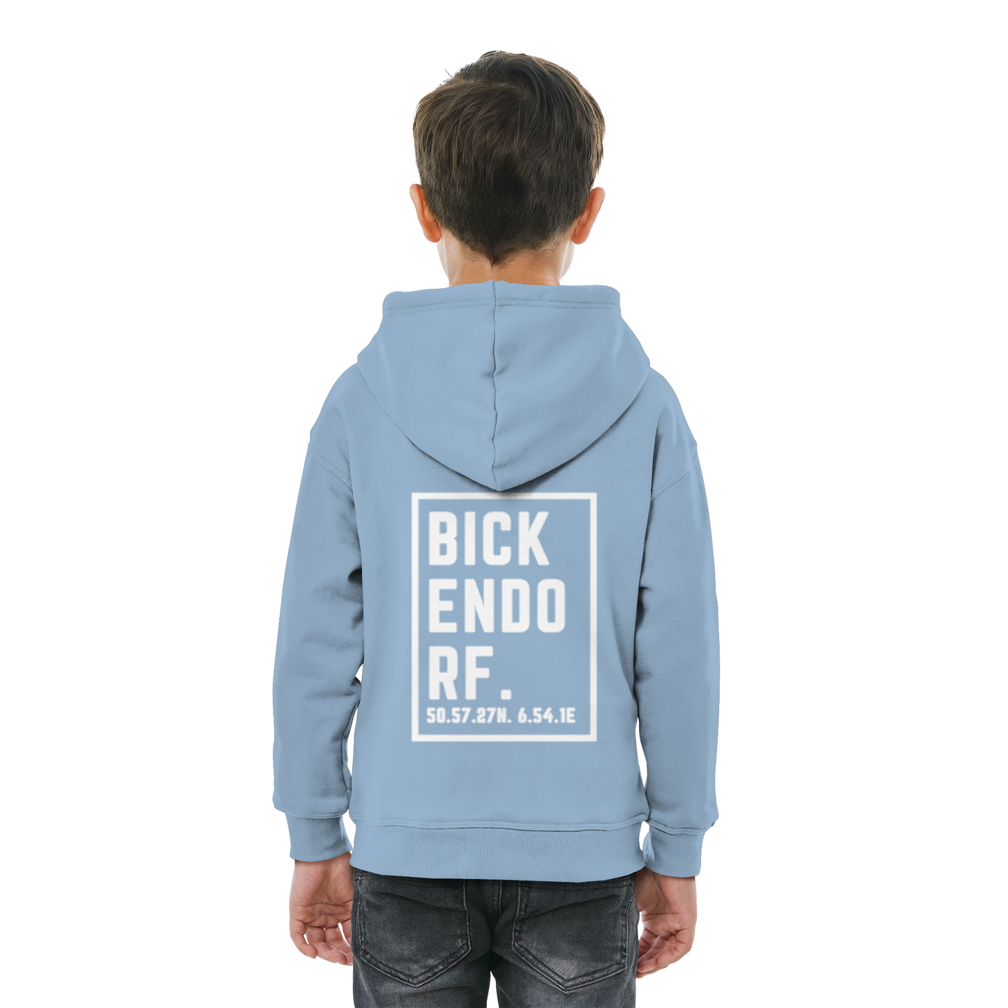 Bickendorf Koordinaten (großer Druck auf dem Rücken) - Kids Basic Hoodie