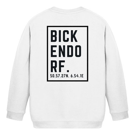 Bickendorf Koordinaten (großer Druck auf dem  Rücken) - Kids Basic Sweatshirt