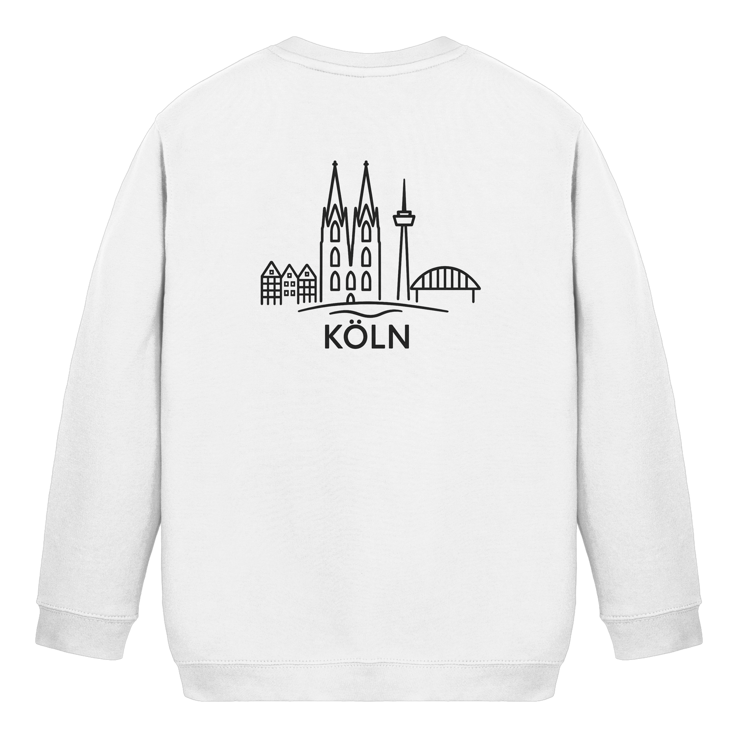 Köln Skyline (großer Druck auf dem Rücken) - Kids Basic Sweatshirt