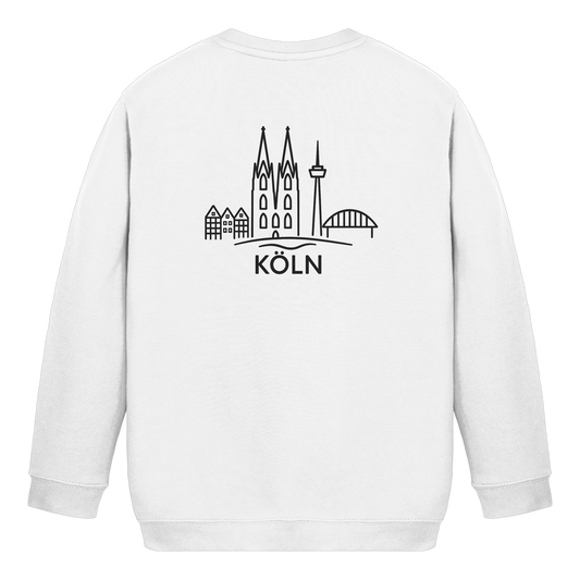 Köln Skyline (großer Druck auf dem Rücken) - Kids Basic Sweatshirt