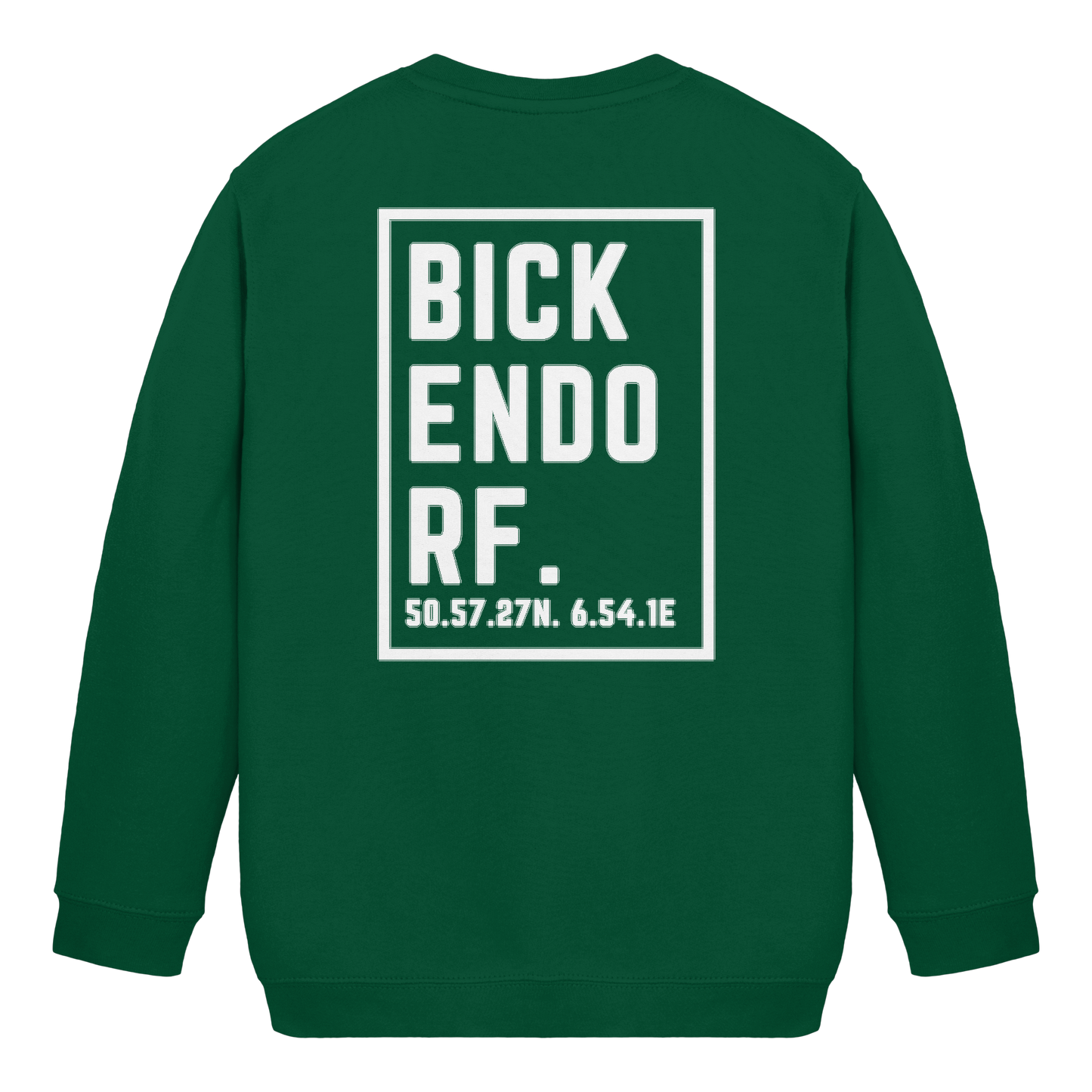Bickendorf Koordinaten (großer Druck auf dem Rücken) - Kids Basic Sweatshirt