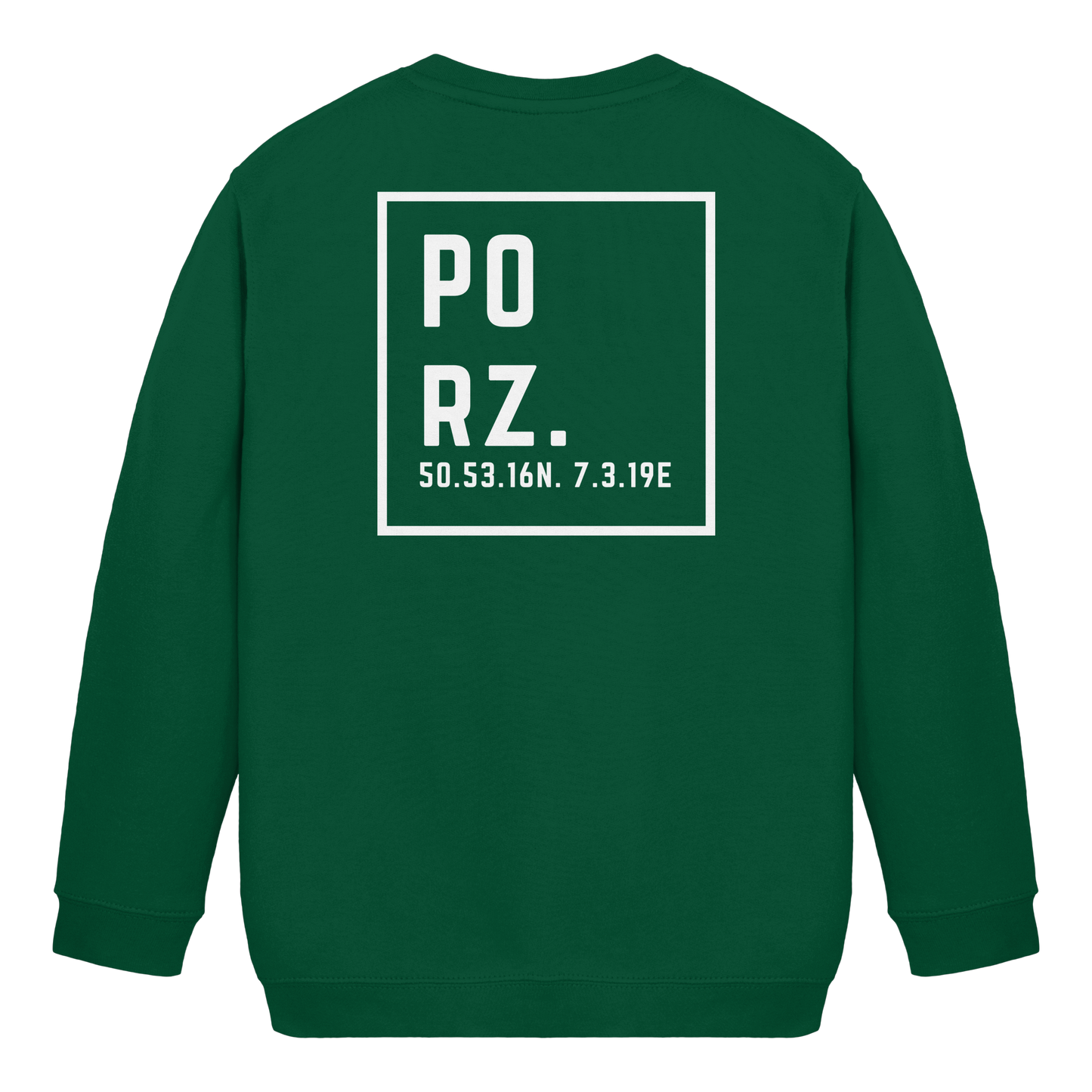 Porz Koordinaten (großer Druck Rücken) - Kids Basic Sweatshirt