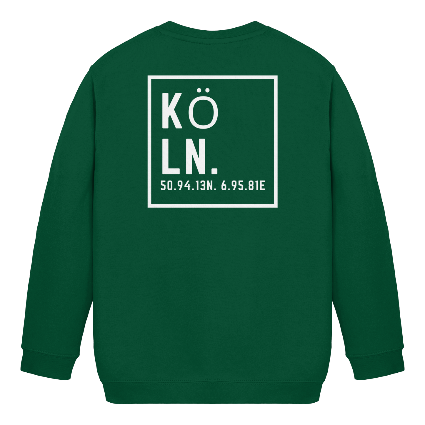 Köln Koordinaten (großer Druck auf dem Rücken) - Kids Basic Sweatshirt