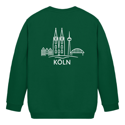 Köln Skyline (großer Druck auf dem Rücken) - Kids Basic Sweatshirt
