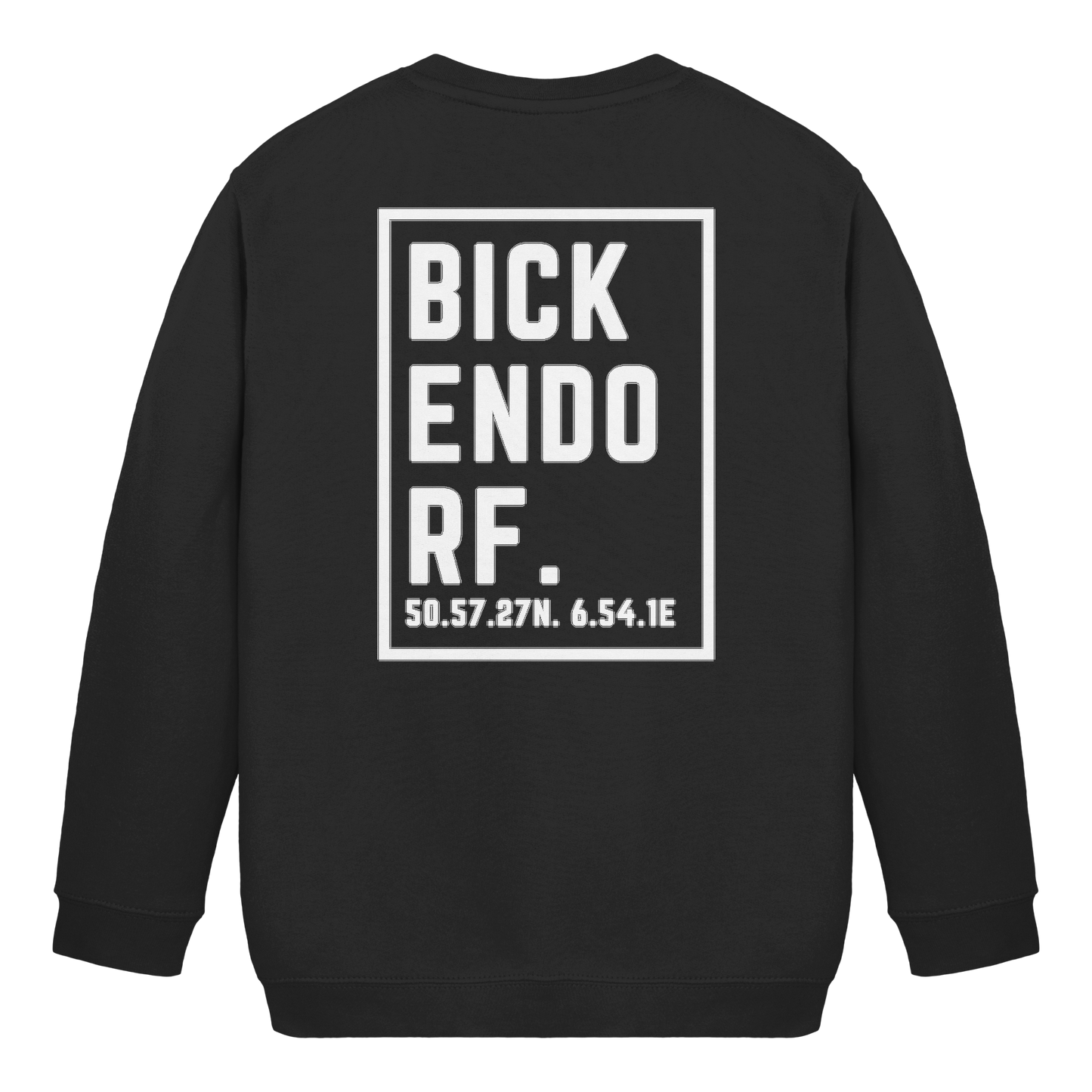 Bickendorf Koordinaten (großer Druck auf dem Rücken) - Kids Basic Sweatshirt