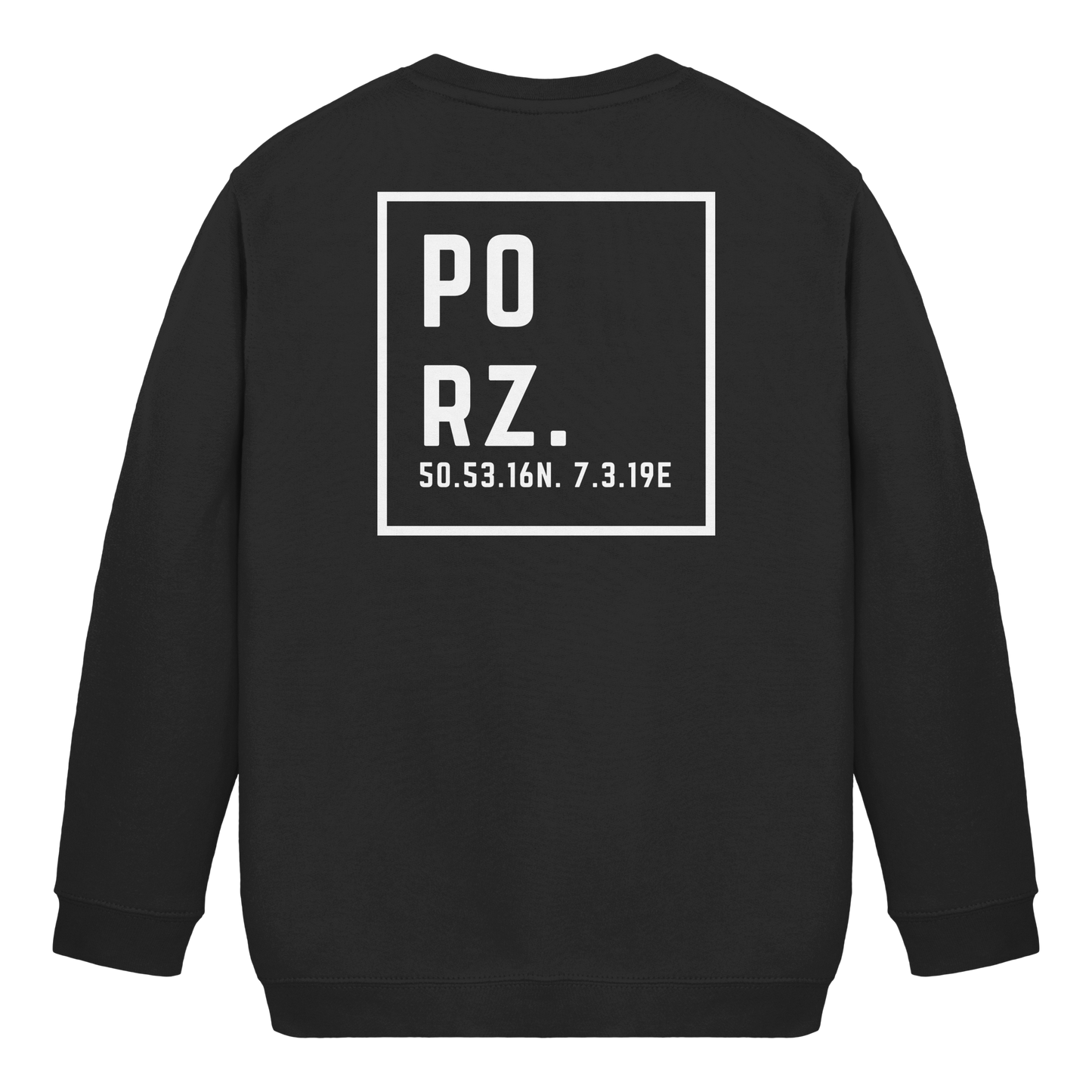 Porz Koordinaten (großer Druck Rücken) - Kids Basic Sweatshirt