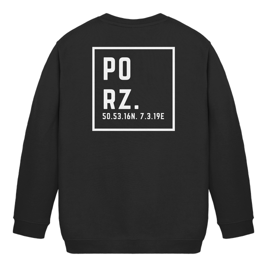 Porz Koordinaten (großer Druck Rücken) - Kids Basic Sweatshirt