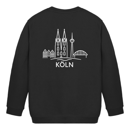 Köln Skyline (großer Druck auf dem Rücken) - Kids Basic Sweatshirt
