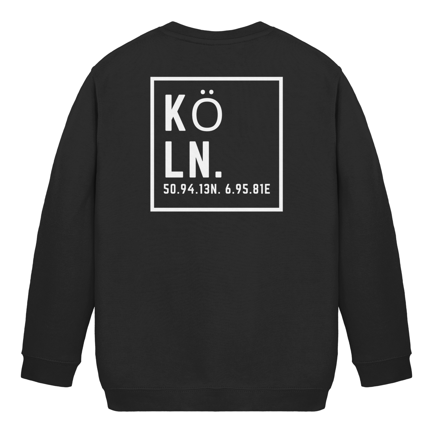 Köln Koordinaten (großer Druck auf dem Rücken) - Kids Basic Sweatshirt