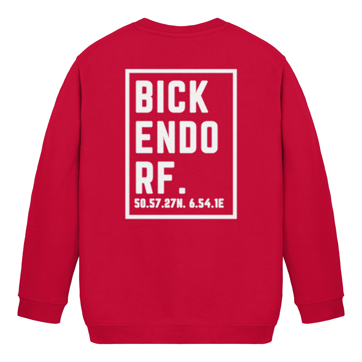 Bickendorf Koordinaten (großer Druck auf dem Rücken) - Kids Basic Sweatshirt