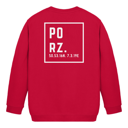 Porz Koordinaten (großer Druck Rücken) - Kids Basic Sweatshirt