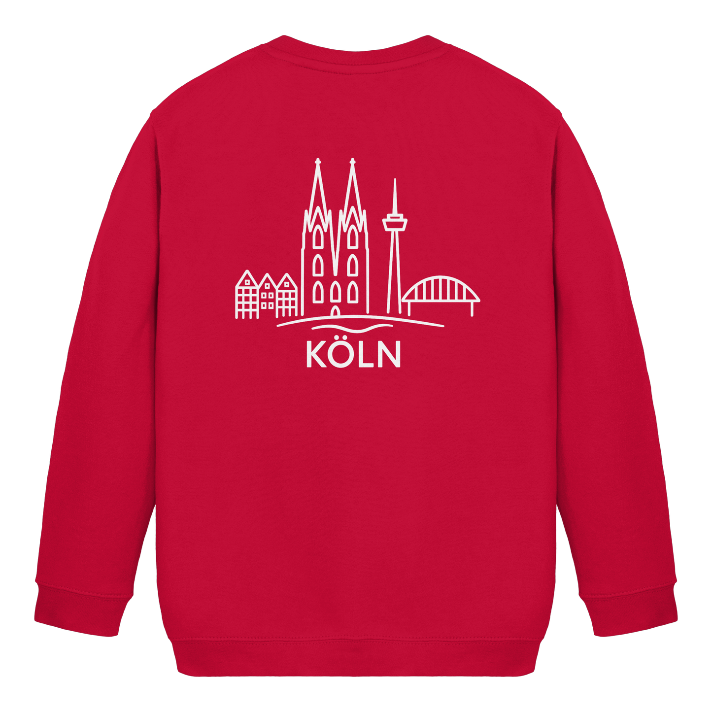 Köln Skyline (großer Druck auf dem Rücken) - Kids Basic Sweatshirt