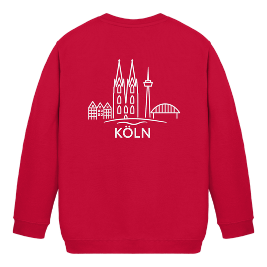 Köln Skyline (großer Druck auf dem Rücken) - Kids Basic Sweatshirt
