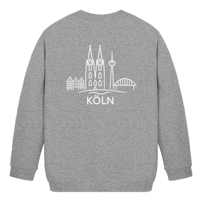 Köln Skyline (großer Druck auf dem Rücken) - Kids Basic Sweatshirt