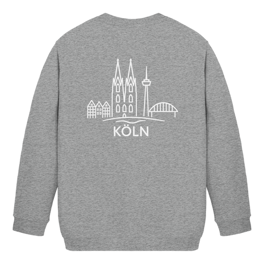 Köln Skyline (großer Druck auf dem Rücken) - Kids Basic Sweatshirt