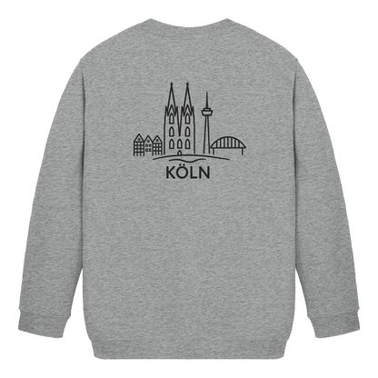 Köln Skyline (großer Druck auf dem Rücken) - Kids Basic Sweatshirt