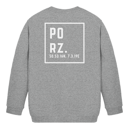 Porz Koordinaten (großer Druck Rücken) - Kids Basic Sweatshirt