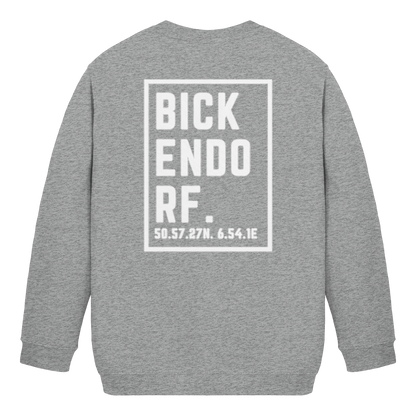 Bickendorf Koordinaten (großer Druck auf dem Rücken) - Kids Basic Sweatshirt