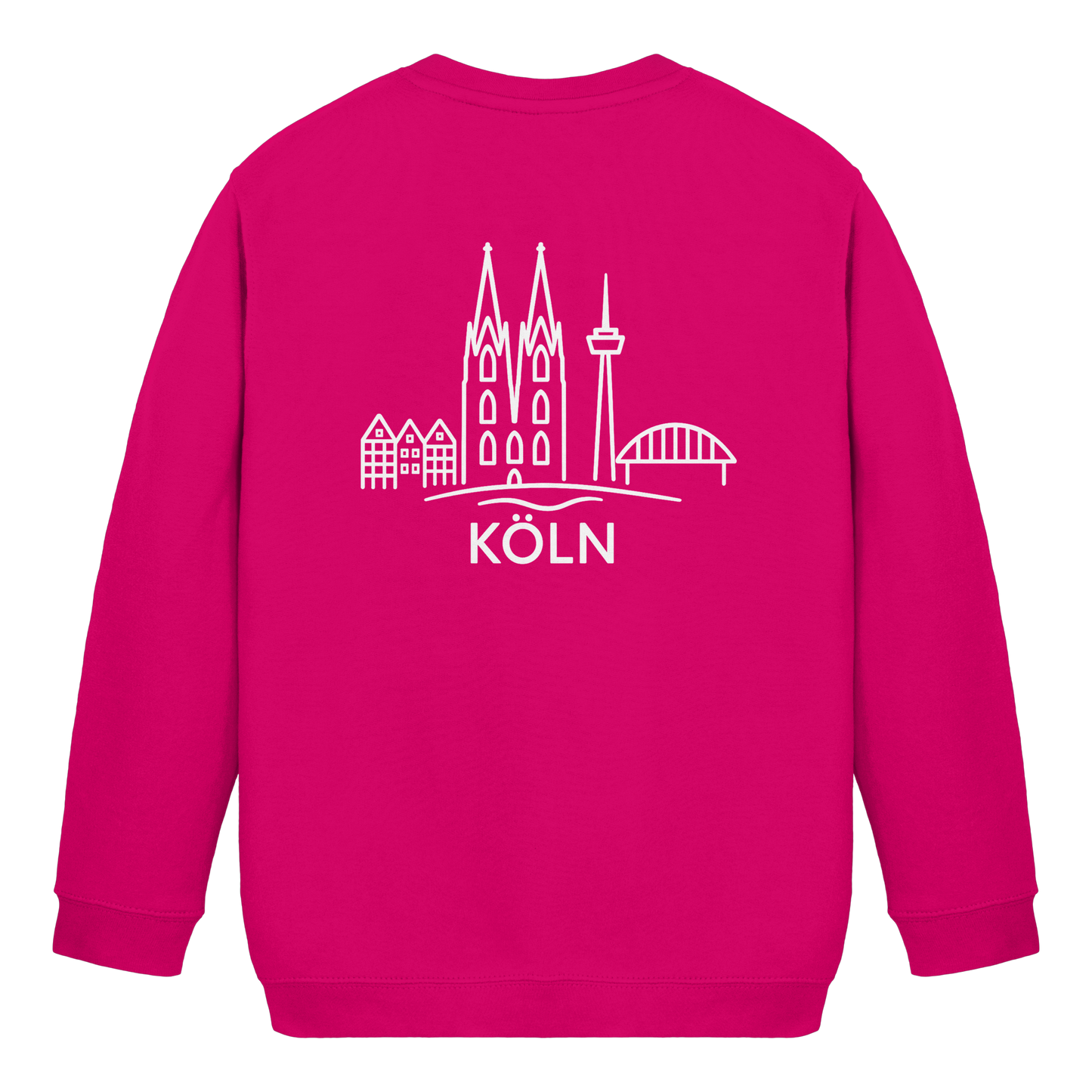 Köln Skyline (großer Druck auf dem Rücken) - Kids Basic Sweatshirt