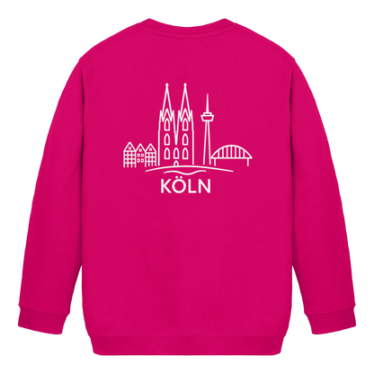 Köln Skyline (großer Druck auf dem Rücken) - Kids Basic Sweatshirt