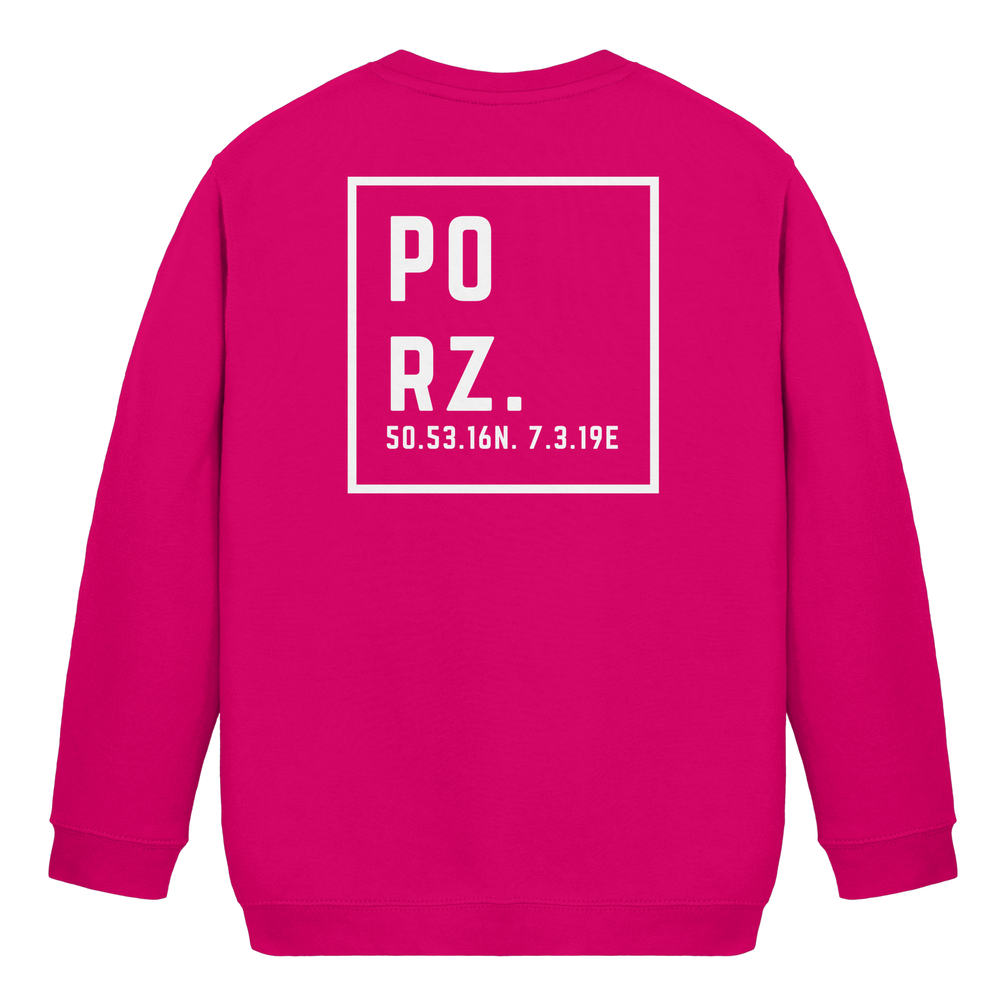 Porz Koordinaten (großer Druck Rücken) - Kids Basic Sweatshirt