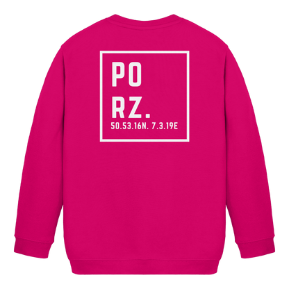 Porz Koordinaten (großer Druck Rücken) - Kids Basic Sweatshirt