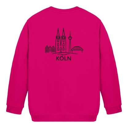 Köln Skyline (großer Druck auf dem Rücken) - Kids Basic Sweatshirt