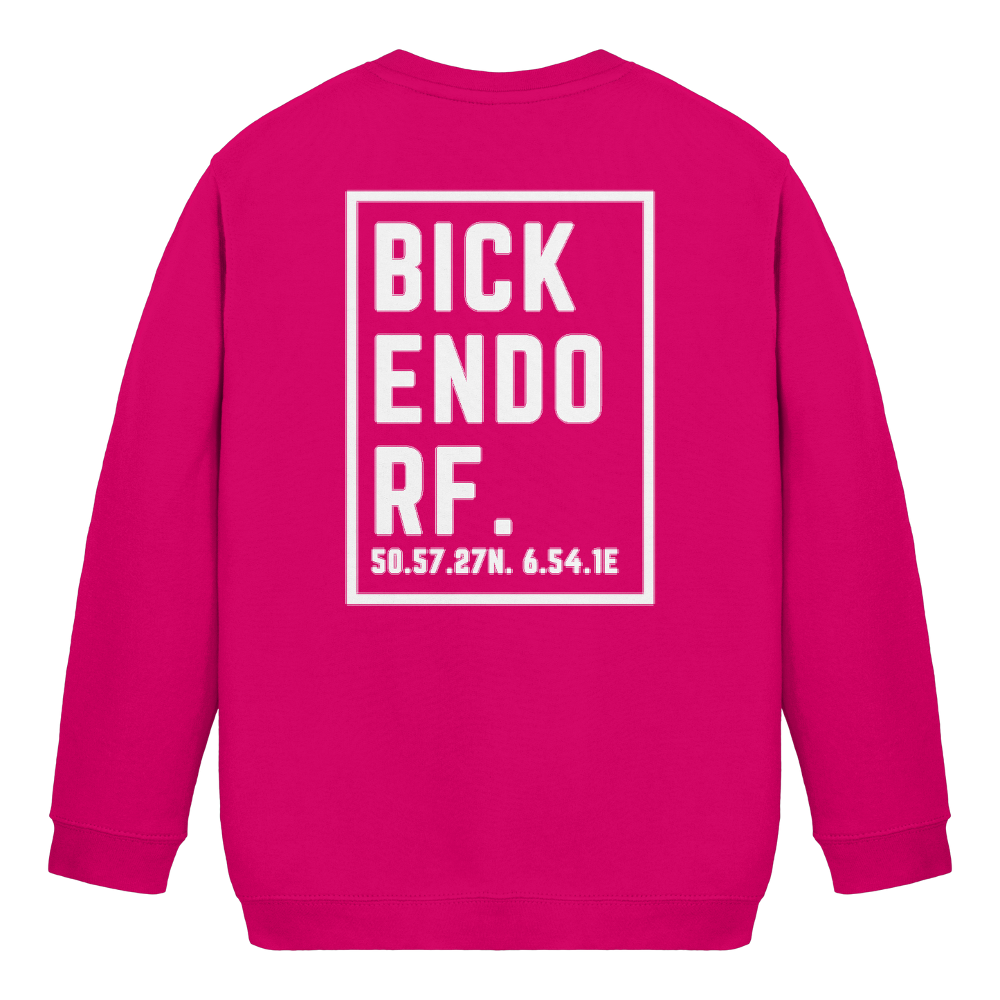 Bickendorf Koordinaten (großer Druck auf dem Rücken) - Kids Basic Sweatshirt