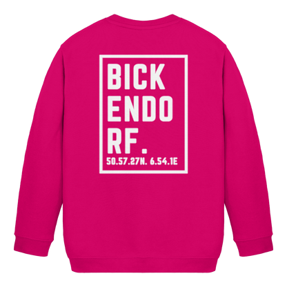 Bickendorf Koordinaten (großer Druck auf dem Rücken) - Kids Basic Sweatshirt
