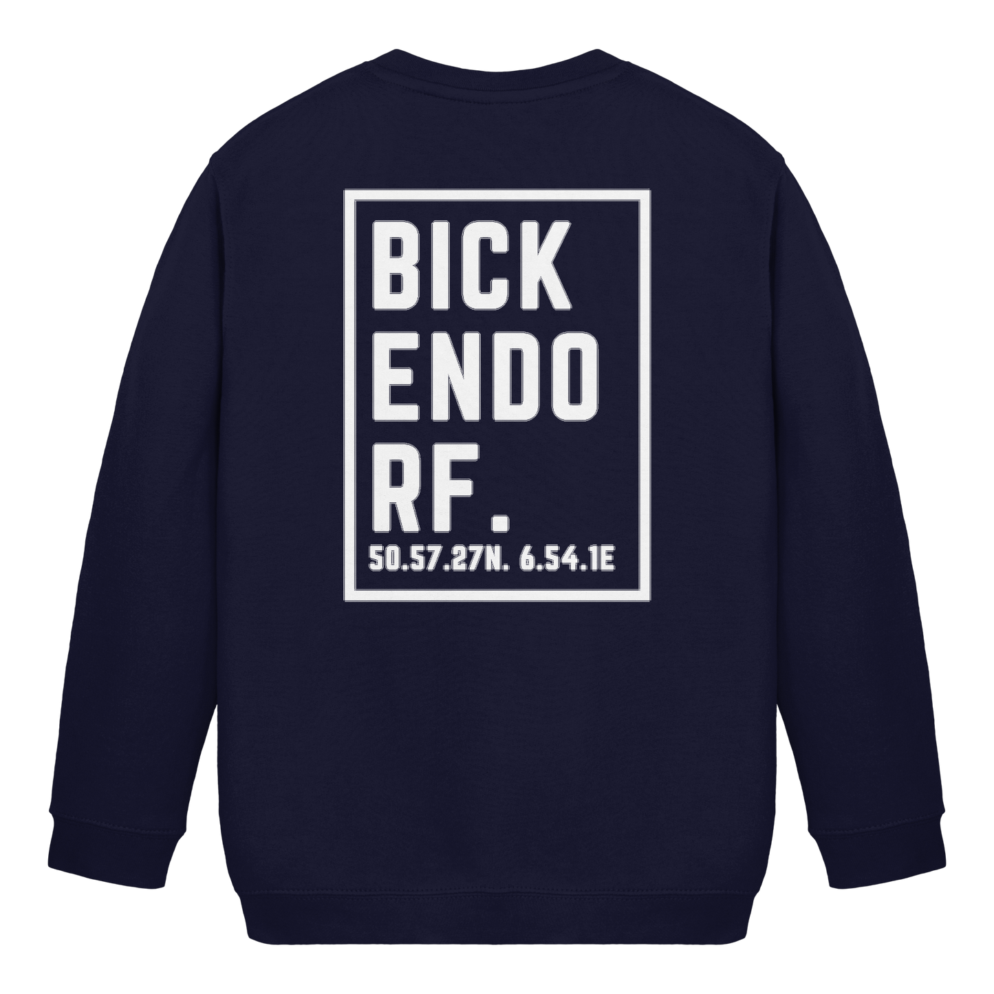 Bickendorf Koordinaten (großer Druck auf dem Rücken) - Kids Basic Sweatshirt