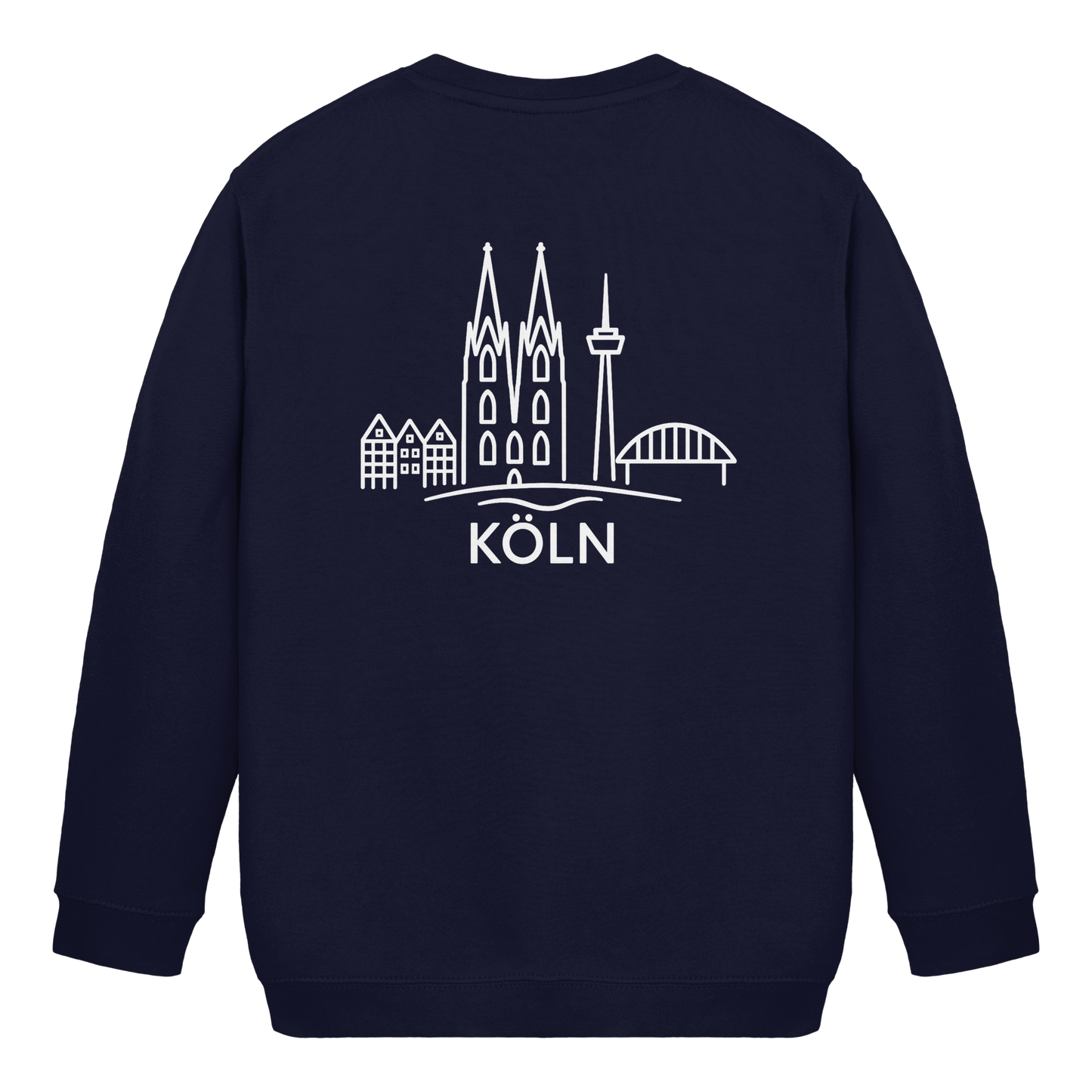 Köln Skyline (großer Druck auf dem Rücken) - Kids Basic Sweatshirt