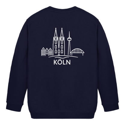 Köln Skyline (großer Druck auf dem Rücken) - Kids Basic Sweatshirt