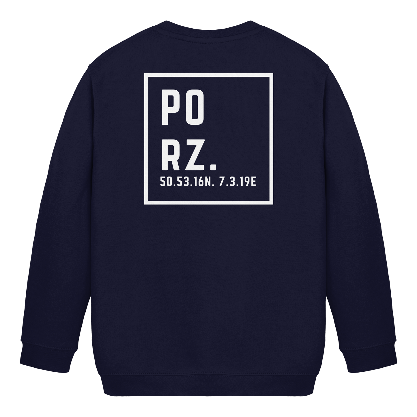Porz Koordinaten (großer Druck Rücken) - Kids Basic Sweatshirt
