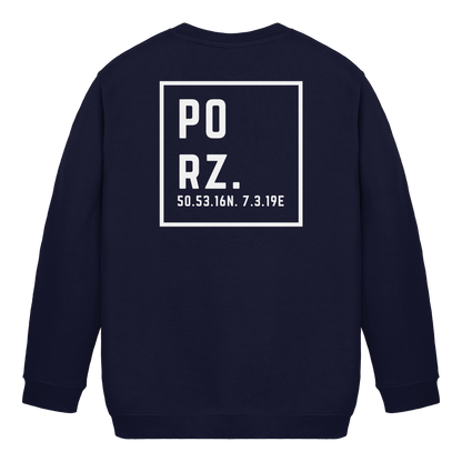 Porz Koordinaten (großer Druck Rücken) - Kids Basic Sweatshirt