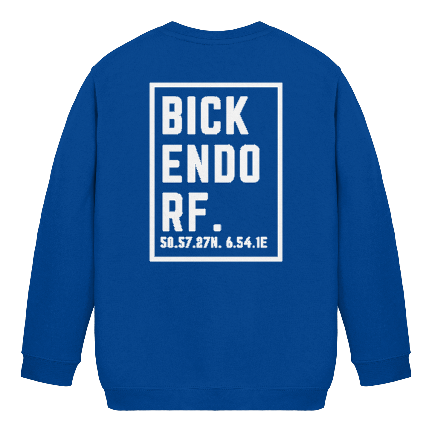 Bickendorf Koordinaten (großer Druck auf dem Rücken) - Kids Basic Sweatshirt